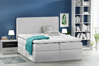 Łóżko tapicerowane typ. 51 z materacami i nakładką w różnych szerokościach 180